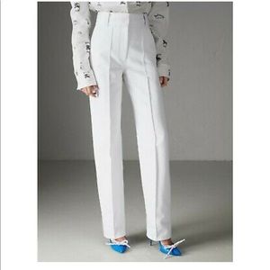 BURBERRY Skelton front pleat high waist trousers
